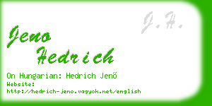 jeno hedrich business card